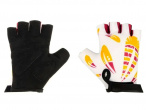 Велосипедные перчатки женские Trix NW M черно-белый/желтый