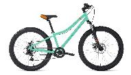 Велосипед подростковый Forward Unit 2.0 D d-24 1x6 (2024) 12" мятный/оранжевый