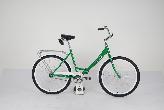 Велосипед складной Кама d-26 1х1 (2024) 18.5" зеленый/серебристый
