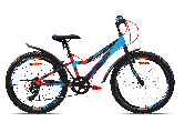 Велосипед подростковый Aist Rocky Junior 1.0 d-24 1x6 (2024) 13" зелёный (синий) QR