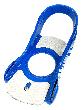 База для сноубордических креплений Glide Blue/White, L левая б/у