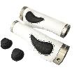 Грипсы Venzo Comfort белые (серебр. замки + заглушки) L=138mm Анатомические