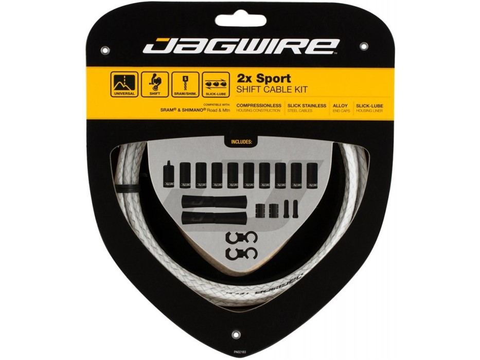 Набор рубашек и тросиков переключения Jagwire Sport Shift Kit 2X Braided White (UCK322)